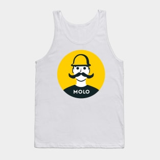 Building Boldness: Molo Logo in Heroic Pop Art Style Tank Top